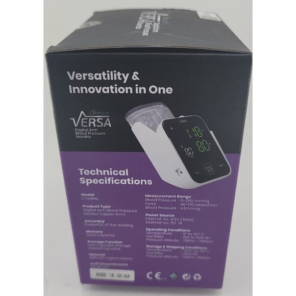 Care Touch VERSA Digital Arm Blood Pressure Monitor - NEW SEALED - Picture 7 of 9